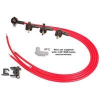 MSD Spark Plug Wires Copper Silicone 90 Degree 8.5mm Dia. Red Universal 4-cylinder Set MSD-31689