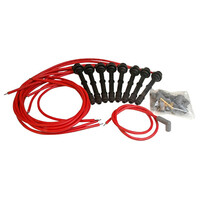 MSD Spark Plug Wires Copper Silicone 90 Degree 8.5mm Dia. Red For For Ford Modular V8 engines Set MSD-31889