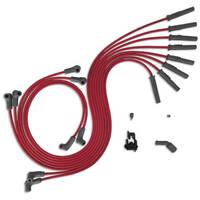 MSD Spark Plug Wires Copper Silicone 90/180 degree 8.5mm Dia. Red GM LS Engines Set MSD-32079