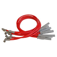 MSD Spark Plug Wires Super Conductor Spiral Core 8.5mm Red Multi-Angle Boots For Dodge 5.2 5.9L Set MSD-32189