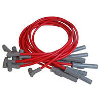 MSD Spark Plug Wires Super Conductor Spiral Core 8.5mm Red Multi-Angle Boots For Chrysler Small Block Set MSD-32749