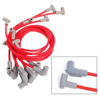 MSD Spark Plug Wires Super Conductor Spiral 8.5mm Red Multi-Angle Boots GM 3.8L V6 Camaro/Firebird Set MSD-32799