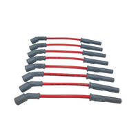 MSD Spark Plug Wires Copper Silicone Multi-Angle 8.5mm Dia. Red GM LS Engines Set MSD-32829