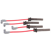 MSD Spark Plug Wires Rubber Straight 8.5mm Dia. Red/Gray Boots Set MSD-32879