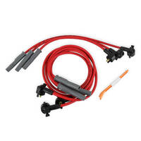 MSD Spark Plug Wires Ferro-Spiral Silicone Straight bendable up to 45 Degree 8.5mm Dia. Red Set MSD-32999