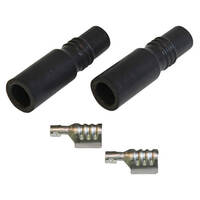 MSD Spark Plug Boot Kit Replacement Black Boot And Terminal Straight Pair MSD-3302