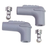 MSD Spark Plug Boots and Terminals Gray 90 Degree Boots Pair MSD-3311