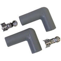 MSD Spark Plug Boots Terminals Silicone Gray 90 Degree Pair MSD-3323