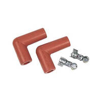 MSD Spark Plug Boots Terminals Silicone Orange 90 Degree Pair MSD-3325