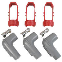 MSD Spark Plug Boot Retainers 3-Cylinder Nylon Red Kit MSD-3341