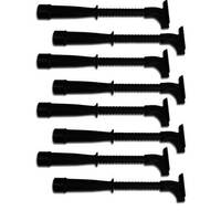 MSD Spark Plug Wire Components Hemi Tubes Plug Boot Type Eight Straight Hemi Boot Ends Rynite Plastic Black 8.5mm Set of 8 MSD-34753