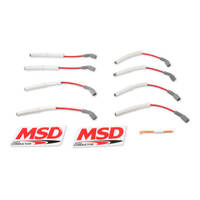 MSD Spark Plug Wires Copper Silicone Multi-Angle 8.5mm Dia. Red GM LS Engines Set MSD-39849