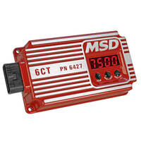 MSD Ignition Box Digital 6CT Capacitive Discharge Adjustable Rev Limiter Start Retard Red Universal Electronic  MSD-6427