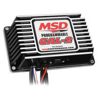 MSD Ignition Boxes Programmable Digital 6AL-2 Ignition Boxes Capacitive Discharge Digital Rev Limiter One-stage Timing Retard 12 - 18 V Black  MSD-653