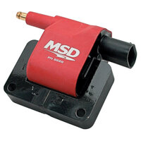 MSD Ignition Coil Blaster Series (2-Pin Design) 1990-1999 For Dodge L4/L6/V6/V8 Engines Red  MSD-8228