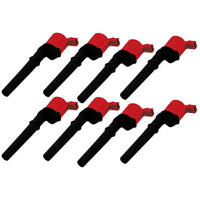 MSD Ignition Coil 1999-2014 For For Ford 4.6L/5.4L 4-Valve Engines Red Set of 8 MSD-82448