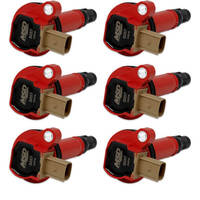 MSD Ignition Coil Direct Replacement Red Tan Connector For For Ford 3.5L Ecoboost Set of 6 MSD-82576