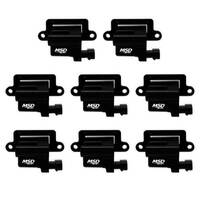 MSD Ignition Coil 1999-2009 GM L-Series Truck Engines Black Set of 8 MSD-826483