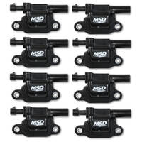 MSD Ignition Coil Blaster OEM Coil Pack Epoxy Female/Socket Black Square For Cadillac For Chevrolet For GMC Set of 8 MSD-826683