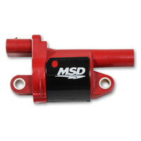 MSD Ignition Coil Blaster OEM Coil Pack Epoxy Female/Socket Black/Red Round For Cadillac For Chevrolet For GMC  MSD-8268