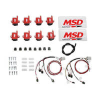 MSD Ignition Coil Smart Coil Coil Pack Epoxy Female/Socket Red Square Kit MSD-8289-KIT