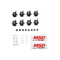 MSD Ignition Coil Smart Coil Coil Pack Epoxy Female/Socket Black Square Set of 8 MSD-82893-8