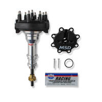 MSD Distributor Pro-Billet Crank Trigger Male/HEI Bronze Gear Standard Rotation Black Cap Billet Aluminium Housing Natural For For Ford  MSD-83795