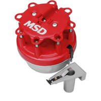 MSD Cap and Rotor Red Male/HEI Stainless Steel Terminals Clamp-Down For For Ford V8 Kit MSD-8414