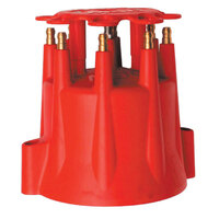 MSD Distributor Cap Male/HEI-Style Red Screw-Down Pro-Billet V8 Marine  MSD-8565