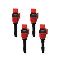 MSD Ignition Coil Blaster Coil Pack Style Square Red Audi For Volkswagen L4 Set of 4 MSD-87164