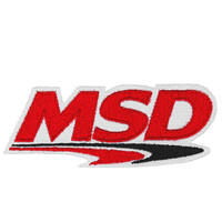 MSD Jacket Patch Ignition Logo Nylon White with Red/Black Trim 4 1/2 in. x 2 in. Embroidery  MSD-93121