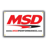 MSD Banner Logo White Plastic 3in. in. Length x 5in. in. Width  MSD-9420MSD