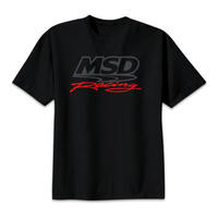 MSD T-Shirt Short Sleeve Racing Cotton Medium Black  MSD-95009