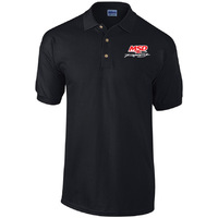 MSD Polo Shirt Short Sleeve Racing Cotton Pique Knit Small Black  MSD-9510