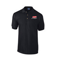 MSD Polo Shirt Short Sleeve Racing Cotton Pique Knit Medium Black  MSD-95101