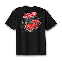 MSD T-Shirt Short Sleeve Racing Cotton Medium Black  MSD-95116