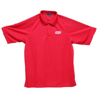 MSD Polo Shirt Short Sleeve Racing Polyster Coolplus Wicking Large Red  MSD-95121