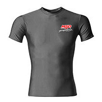 MSD T-Shirt Compression Short Sleeve Logo Spandex Gray Medium  MSD-95451