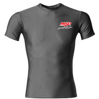 MSD T-Shirt Compression Short Sleeve Logo Spandex Gray 3XL  MSD-95455