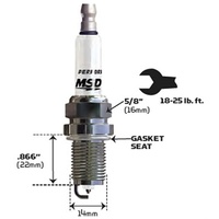 MSD Iridium Spark Plug 8IR5L Resistor Type with Extended Projected Tip MSD3728