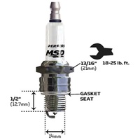 MSD Iridium Spark Plug 13IR6Y Resistor Type with Projected Tip MSD3736