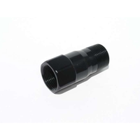 Meziere Water pump fitting extension Black Finish 1" NPT Female to 1" NPT Male