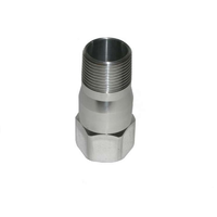 Meziere Water pump fitting extension Polished Finish 1" NPT Female to 1" NPT Male