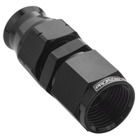 Proflow 1/2in. Tube To Female -08AN Hose End Aluminium Tube Adaptor Black PFE109-08BK