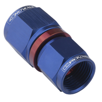 Proflow Female Flare Union Swivel Hose End Straight -04AN To -06AN Blue PFE131-04-06