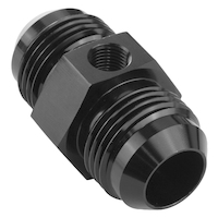 Proflow Straight Male Adaptor - Male Adaptor -10AN 1/8in. NPT Gauge Port Hose End Black PFE141-10BK