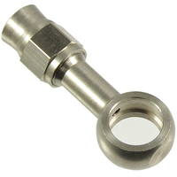 Proflow Stainless Steel Banjo Hose End 10mm Long Straight For -03AN PTFE Hose PFE210-03L