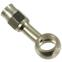 Proflow Stainless Steel Banjo Hose End 7/16 20 Degree Bend For -03AN PTFE Hose PFE216-03