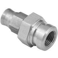 Proflow Stainless Steel Brake Adaptor Female Concave Seat M10 x 1.50 To -03AN PTFE Hose 17mm Hex PFE245-03