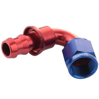 Proflow 120 Degree Push On Hose End Hose End Barb to Female-06AN PFE404-06